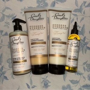 Carol’s Daughter Goddess Strength Shampoo, Conditioner, Oil, Leave-in Cream Set